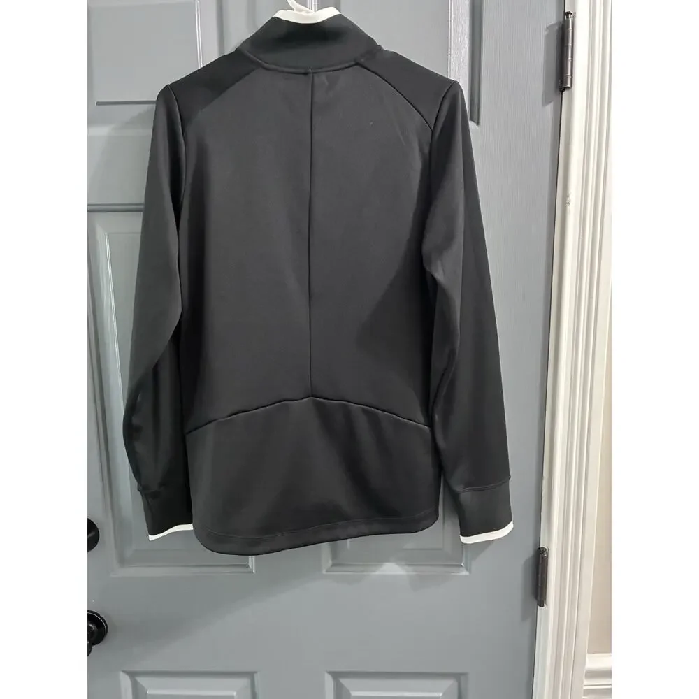 Nike Golf Dri Fit 1/2 Zip Cover Up Womens Size Lg Black Pull over PGA Logo